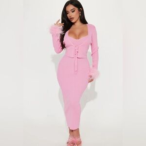 Fashion Nova “Dianne Sweater Midi Dress Set”